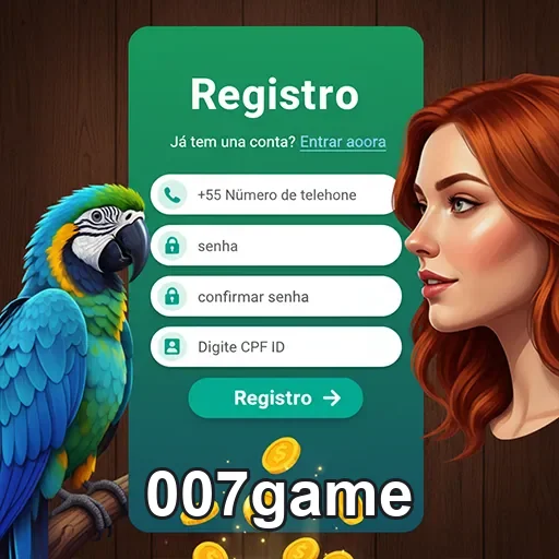 Imagem de cadastro para registro VIP no site 007game