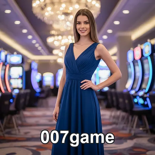 Mulher elegante em casamento no cassino, mostrando estilo e diversão. 007game.